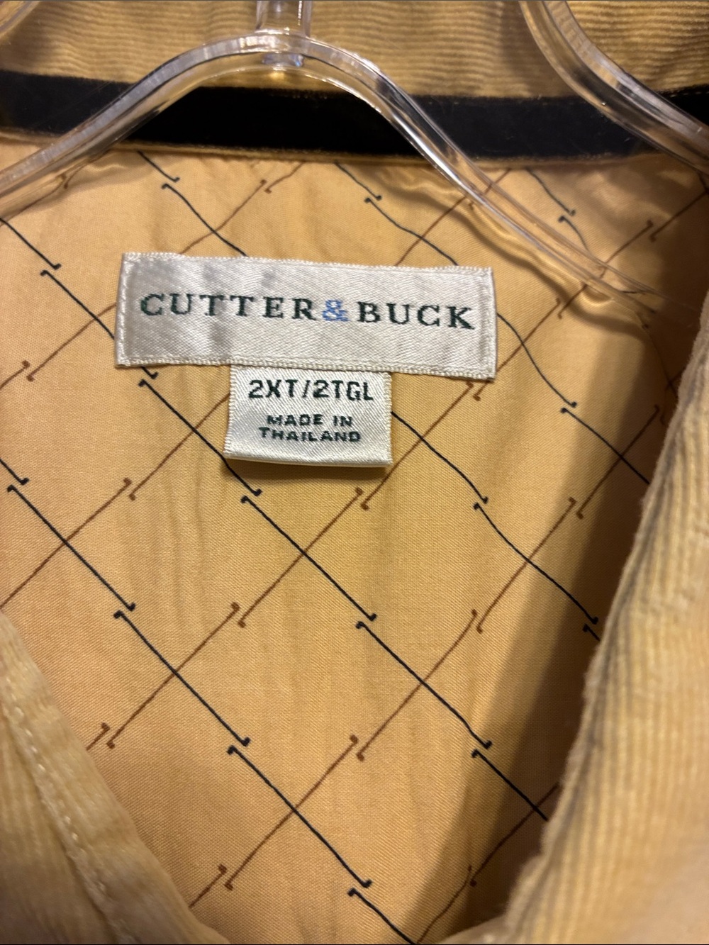 Cutter & Buck Men's 2XT Long Sleeve Button-Down Shirt in Mustard Yellow - Picture 3 of 3